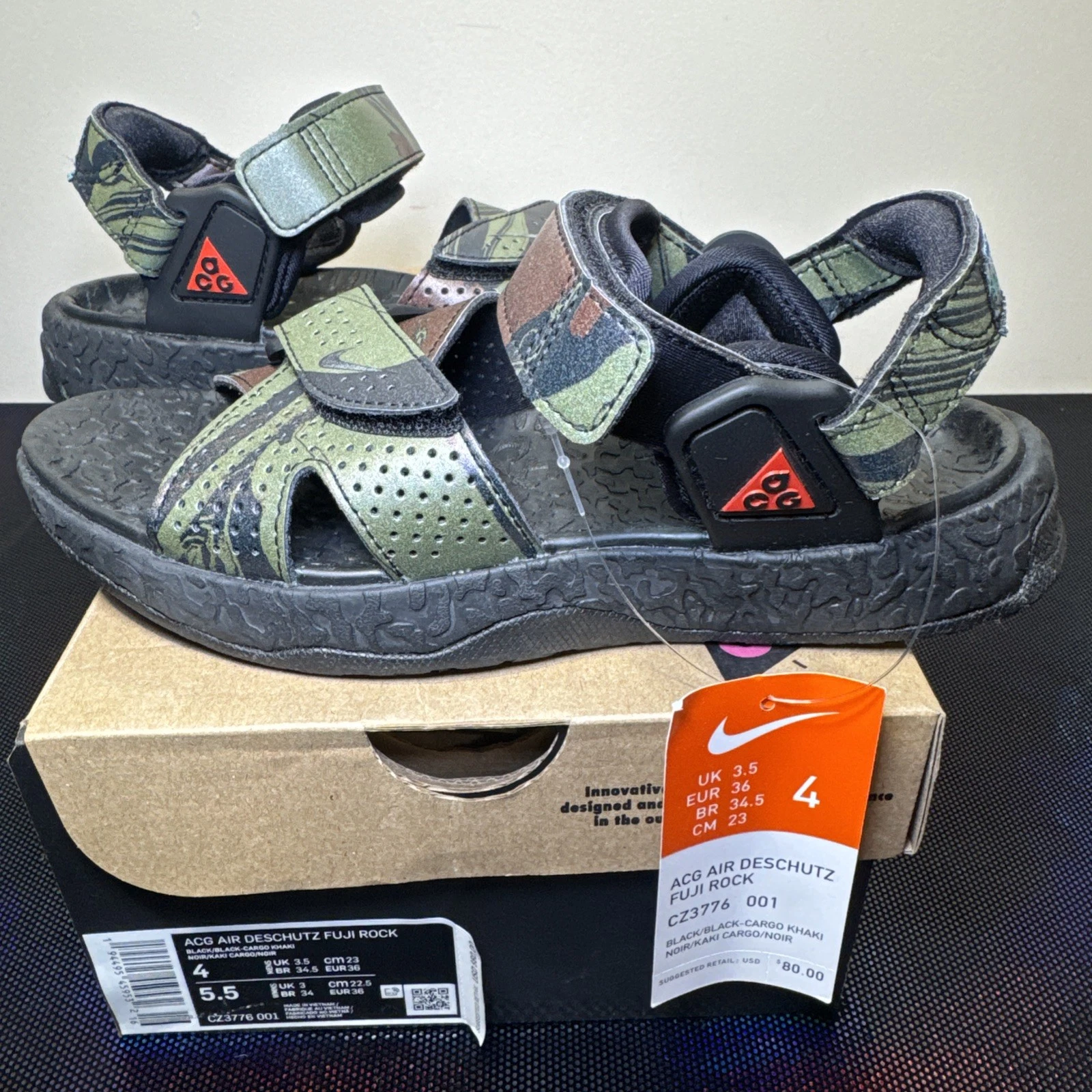 NIKE ACG Air Deschutz Fuji Rock CZ3776 001 taglia uomo 4 donna 5 5"