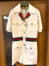 USED #BEAUTIFUL GUCCI ADIDAS COLLABORATION WHITE SHERRY LINE SHORT SLEEVE PANT