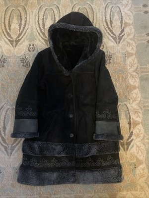 Black Leather Goth Women s Size Large Vintage Penny Lane Sharp Fashions Size LG