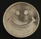 Vintage Happy Face Emoji Trade Unit 1 Troy Ounce 999 Silver Round