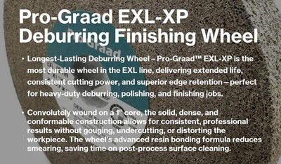 Pro-Graad EXL-XP Convolute Deburring Finishing Polishing Wheel