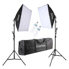 2x 135W Large Softbox Photography Studio Professional-Lighting Kits with Stands
