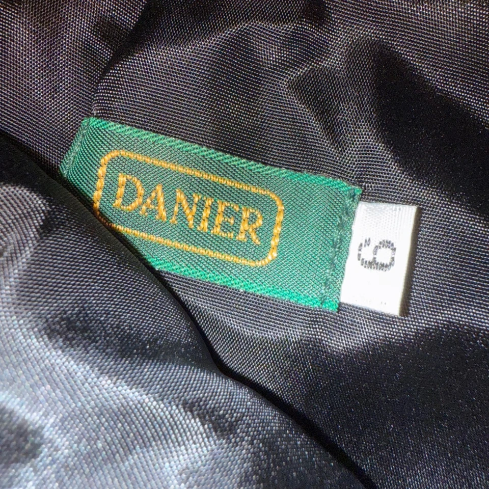 Falda lápiz Danier negra de cuero genuino para mujer talla 6 cintura alta midi clásica Foto 3 de 4