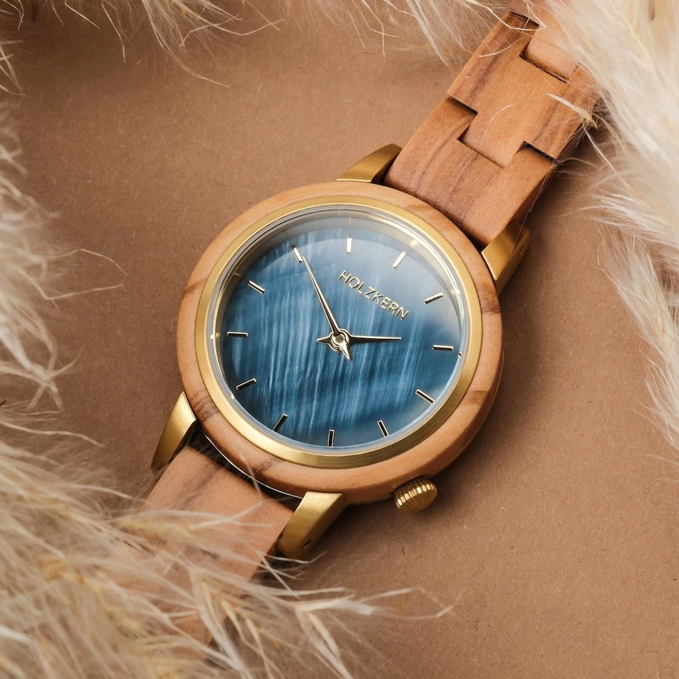 Holzkern Women's Watch Quartz Antrim Olive/Pearl - image 3 of 4