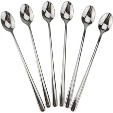 Long Handle Spoon, 9-inch Ice Tea Spoon,  18/10 Stainless Steel Iced Teaspoon...