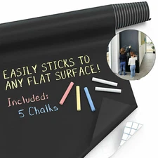 Blackboard Vinyl Black Chalkboard Dry Eraser  Chalkboard Wall Sticker Decals USA