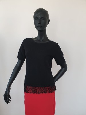 3031 Alain Manoukian 100% Wolle Pullover Top, Größe 2 (S-M)