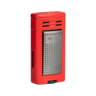 Xikar  Ion Double-Jet Flame Cigar Lighter, Lifetime Warranty, Red