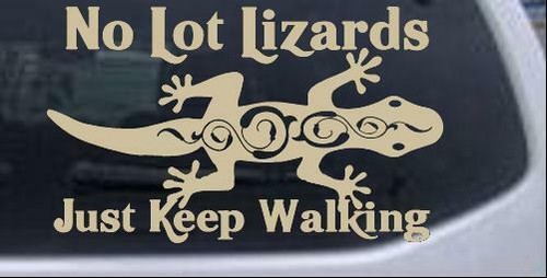 No Lot Lizards Keep Walking Trucker Car or Truck Window Laptop Decal Sticker - Picture 5 of 32