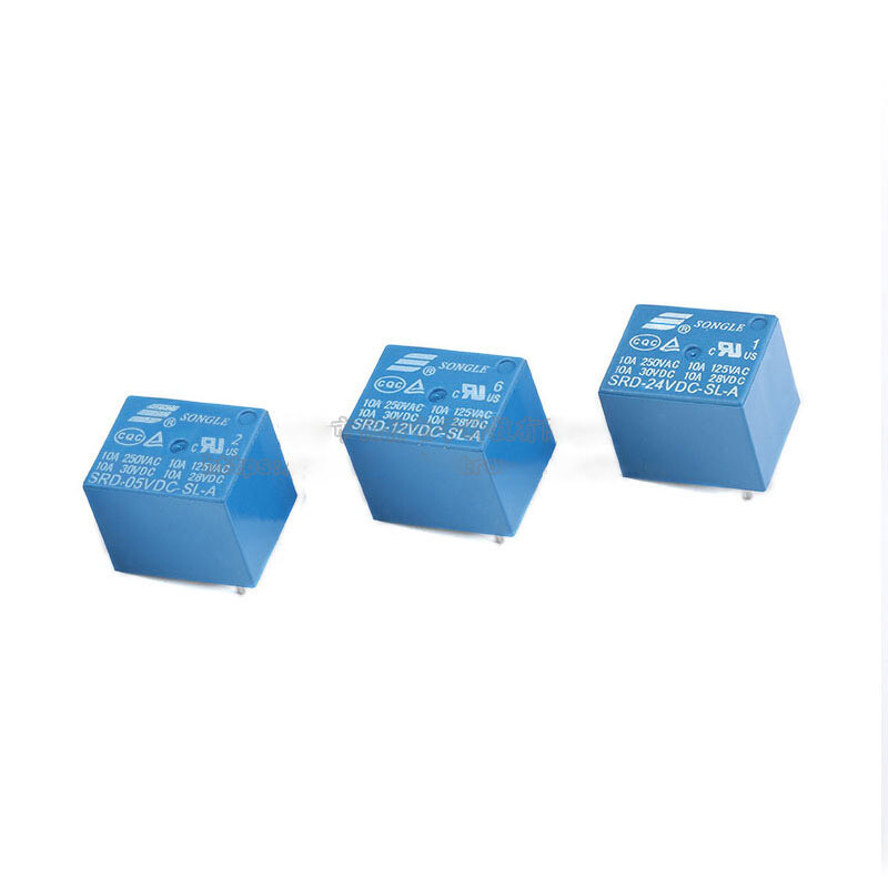1 Stück Miniatur Print Relais 12V 1-Wechsler 1xUM 10A 250V Songle SRD-12VDC- SL-C