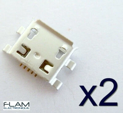 2x connecteur à souder micro USB type B femelle / female connector to solder - Photo 1/4