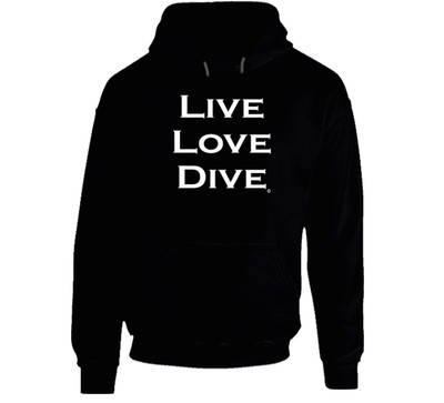 LIVE LOVE DIVE Scuba Diver Hoodie - Unisex - Black