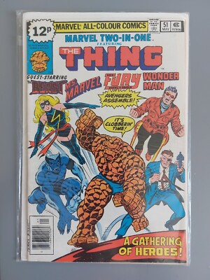 Marvel Two in One #51 May 1979 The Thing, Beast, Ms Marvel, Nick Fury Uk price
