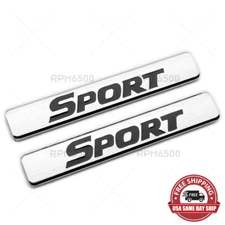 2x Universal 3D Car Sport Fender Marker Metal Nameplate Logo Badge Emblem Chrome
