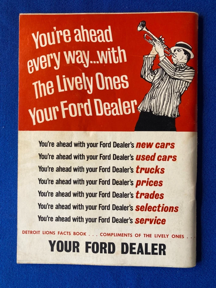 1966 DETROIT LIONS Facts Book - Media Guide Yearbook - Press Book - Very nice - Image 2 of 4