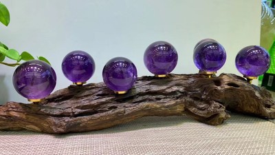 7 PC Quartz crystal sphere Seven-star array energy Fengshui meditation chakra+S