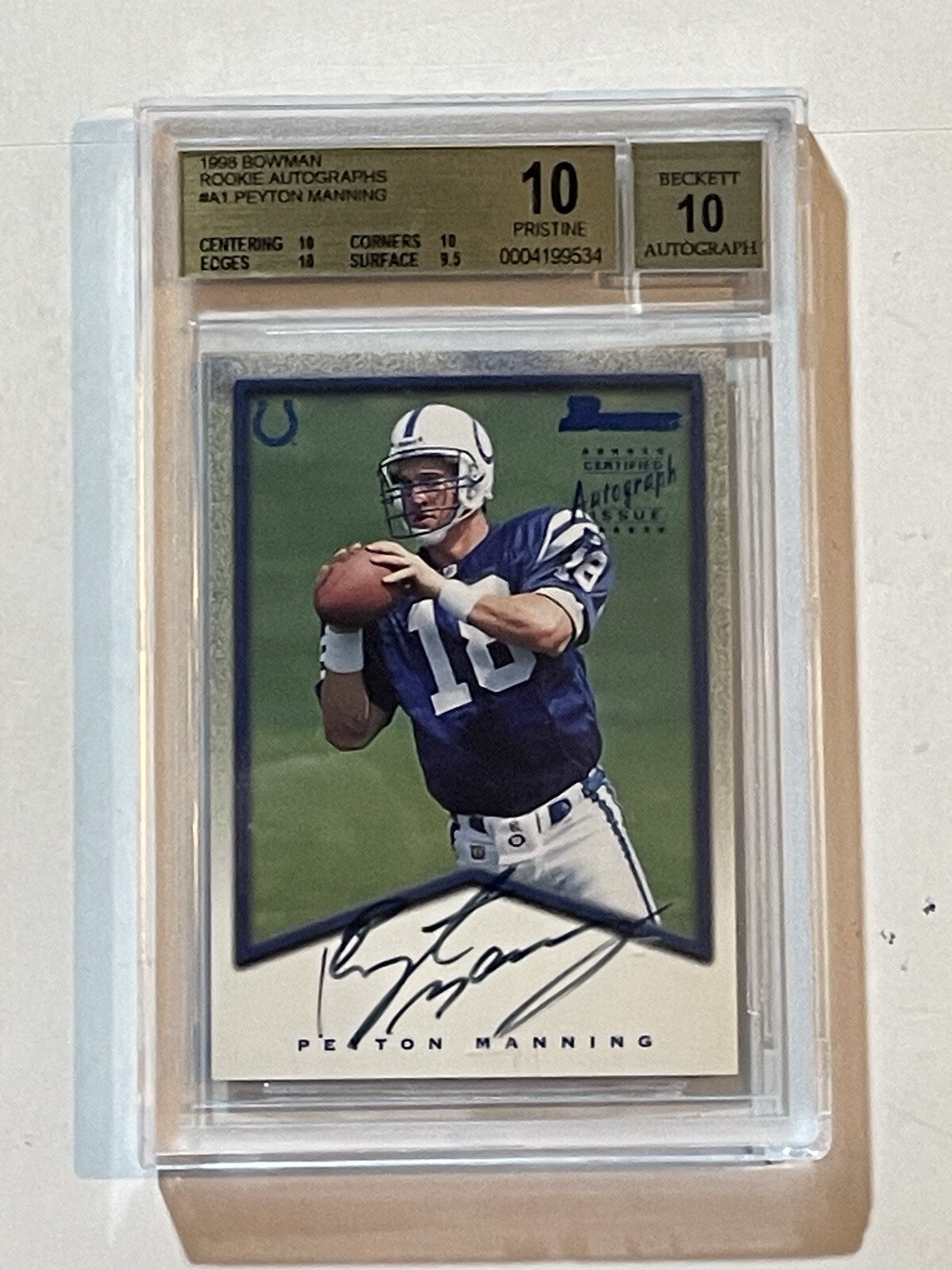 Peyton Manning Bowman Certified Autograph #A1 Base