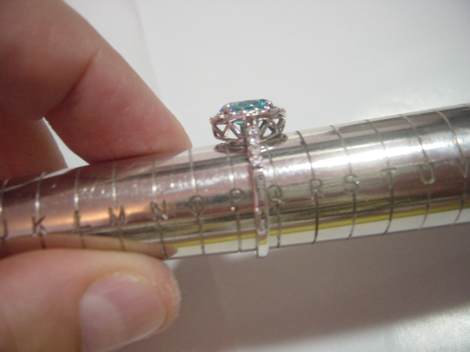 SUPERB BEAUTIFUL SOLID SILVER-RING-BRILLIANT DIAM… - image 12