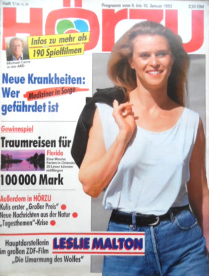 HÖRZU 1 - 1993 B TV: 9.-15.1. Leslie Malton Kulenkampff MONA LISA Bob Hoskins