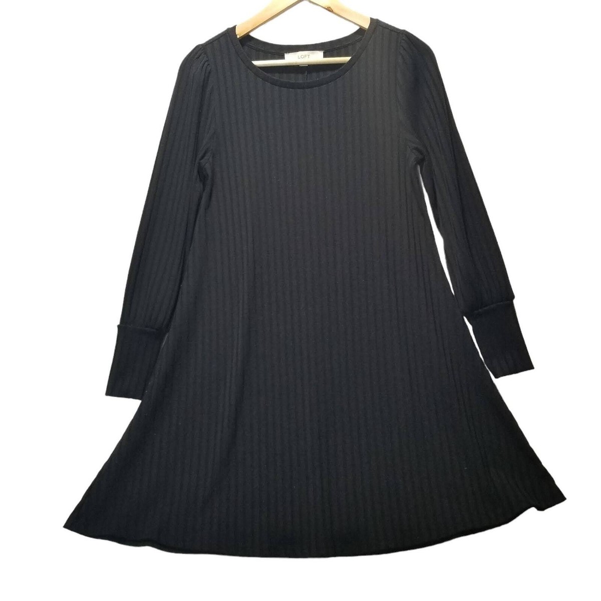 ann taylor loft sweater dress Charcoal Fair Isle Knit 100% Cotton Ann Taylor LOFT Dress XS