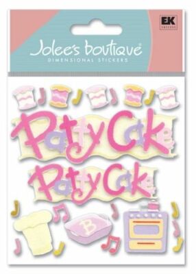 PATTY CAKE by Jolee's Boutique 3D SCRAPBOOK STICKERS BABY SPJB390 NIP Pattycake