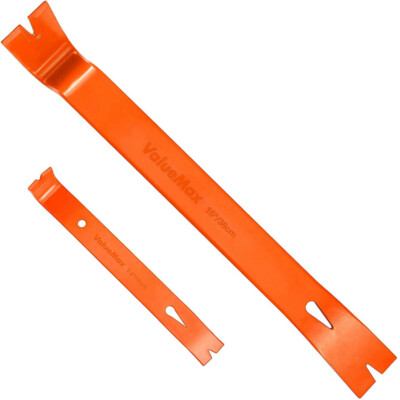 2PC Flat Pry Bar Set 7.5'' Pry Bar 15'' Heavy Duty Nail Puller Claw Bar Wonder Bar