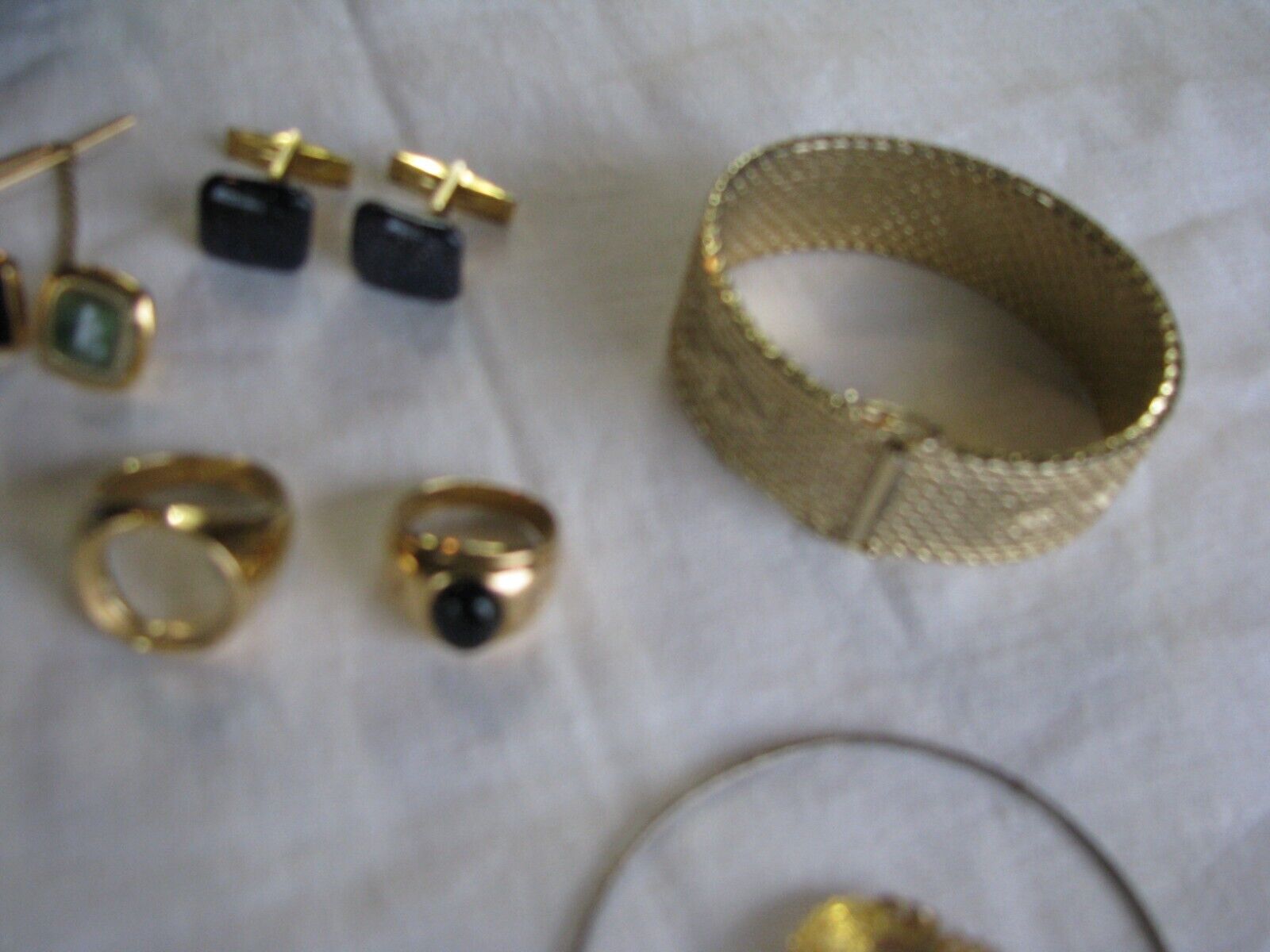 Jewelry Box W/Jewelry Watches Cuff Links Ring 14K… - image 5