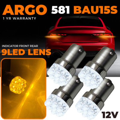 581 Py21w Indicator Amber Bau15s Led Light Bulbs Yellow Signal 1156 Car ...