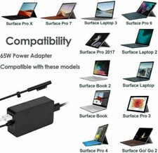 AC Adapter Power Supply Wall Charger Cord For Microsoft Surface 1/2/3/4 Book Pro