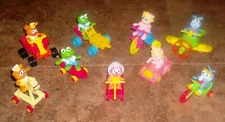 McDonalds MUPPET BABIES 2 open sets 9 kids toys each with a vehicle 1986 & 1990