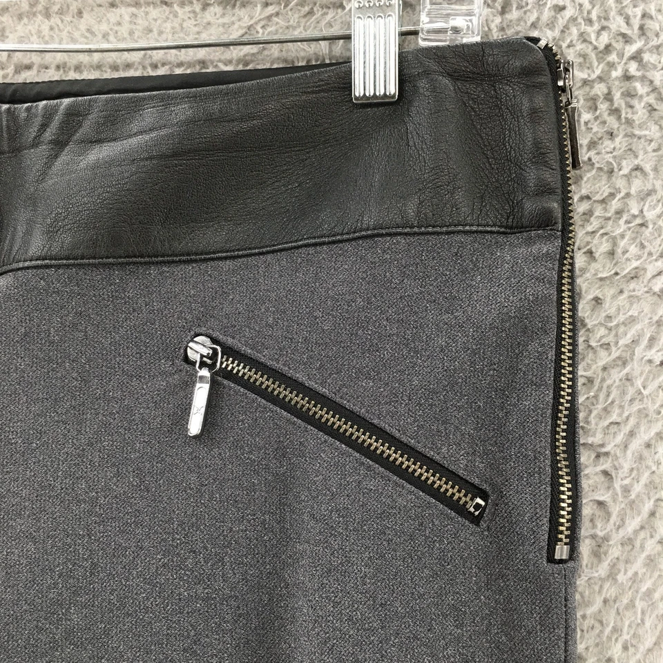 Nicole Miller Jegging Pants Womens 8 (Actual 32x29) Gray Side Zip Pull On Casual - Image 4 of 4