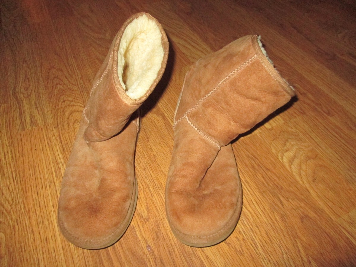 Womens UGG UGGS Australia suede wool lined boots sz 9 | eBay