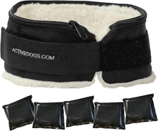 Weighted Dog Collar 5x1lb Training Muscle Building Aggression Sheepskin
