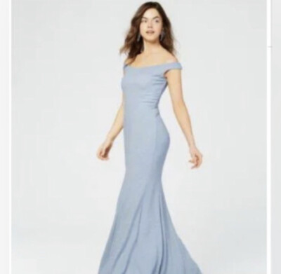 blue gray homecoming dress Sheath-Column Midi Luxe Satin Formal Dress COCOMELODY CS0610, Light Blue main image 1