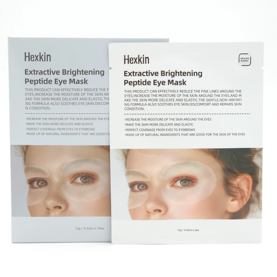 Hexkin Extractive Brightening Peptide Eye Mask 12g x 10ea Elastic K-Beauty
