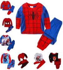 2024 2Pcs/Set Kids Boys Spider-Man Pyjamas Sleepwear Pajamas Matching Set 1-8Y