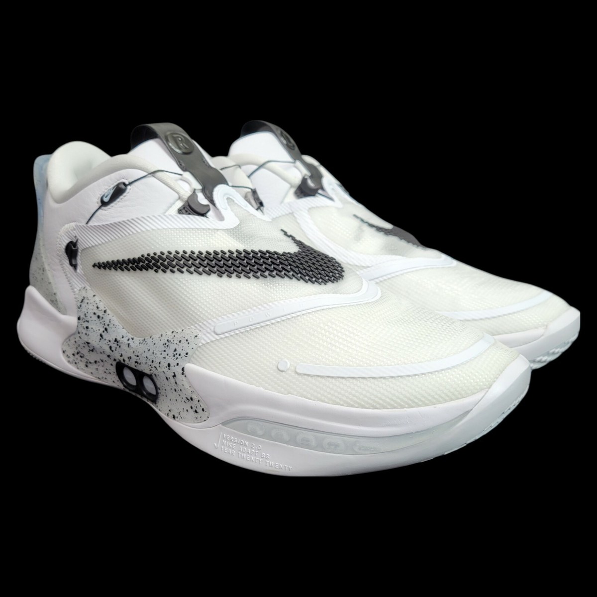 Size 15 Nike Adapt BB 2.0 White Cement BQ5397-101 White/Black-wolf Grey Blanc Nike Adapt BB 2.0 White Cement Autolace Shoes Mens Size 14  main image 2