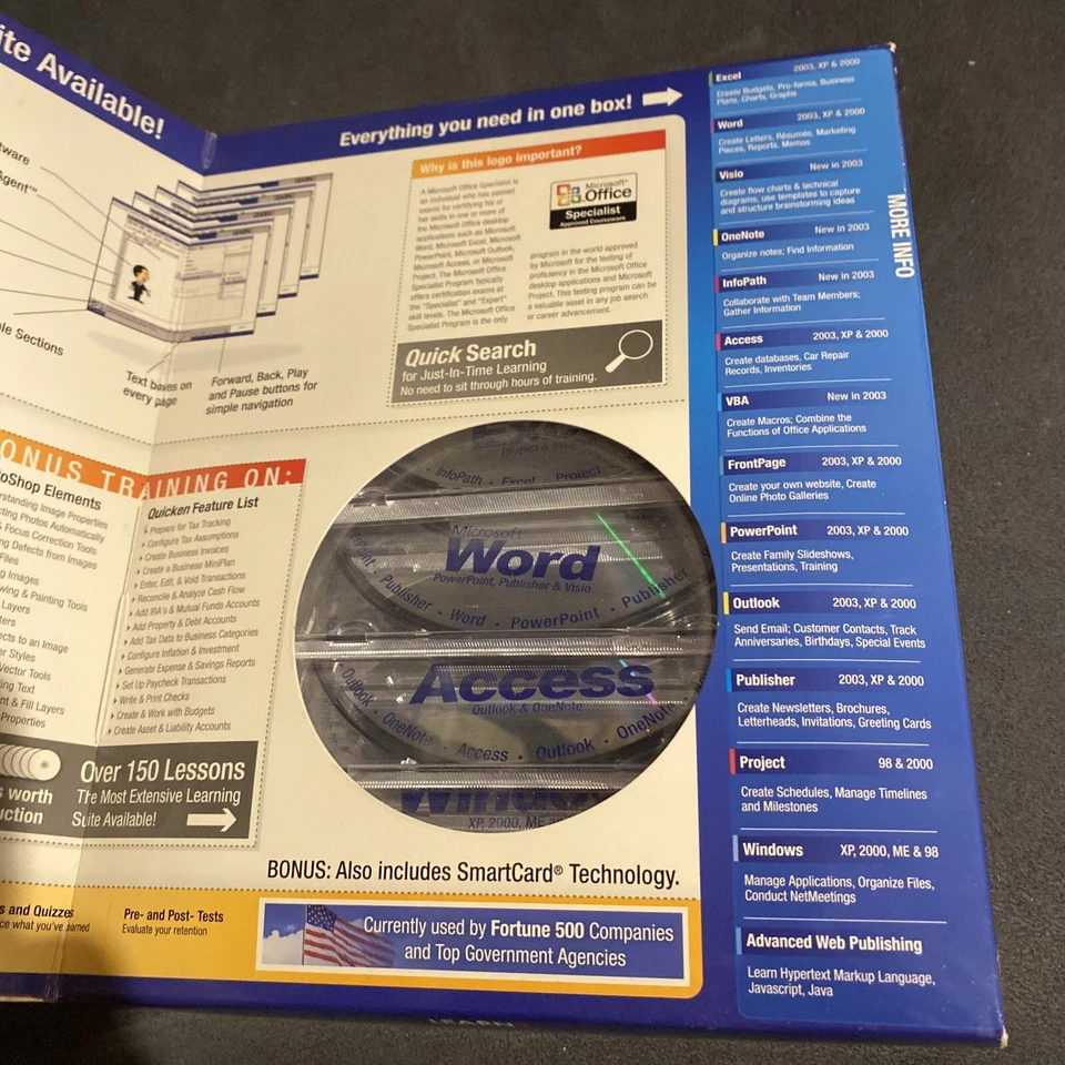 NOS Learn2 Microsoft Office y Windows Plus MegaBox incluye 2003, XP y 2000 Foto 3 de 3