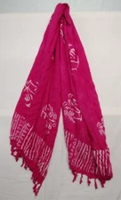 Koko Knot by In Gear Fashion Scarf - 60x42 Tropical Theme Tassels 100% Rayon