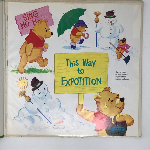 Disney Winnie The Pooh North Pole Expotition LP Vinyl Record & Book