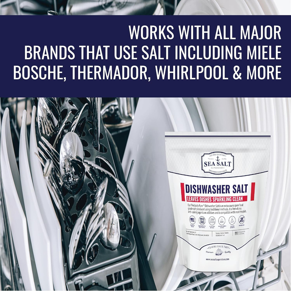 Dishwasher Salt AllNatural Water Softener Salt for a Clean Finish