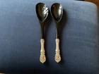 Reed & Barton Burgundy  Sterling Silver Handle 2 Piece Salad Set