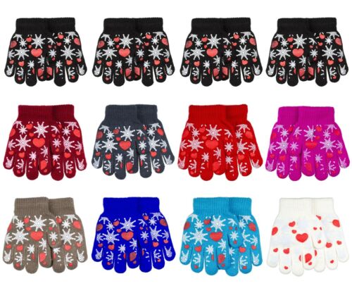 Lote al por mayor de 6 o 12 pares de guantes mágicos tejidos de invierno para niños - Imagen 33 de 75