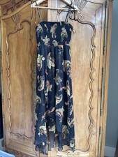 Vince Camuto Dress Womens Summer Wedding Flow Sheer Paisley Black Maxi Tiered