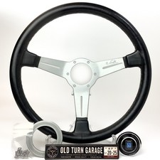 Nardi Classic 365mm Leather Steering Wheel Fet Horn Button Ring Jdm Rare