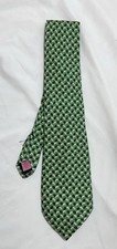 VINEYARD VINES men’s Silk In Green W A Football Design Hand.made In USA EX.COND