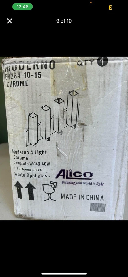 Tocador Alico/Elk Moderno 4 luces cromado Foto 2 de 4