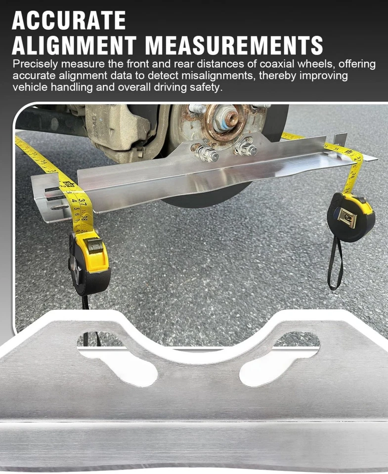 Wheel Alignment Tool Toe Plates With 2 Tape Measures Accurate Measurements  Foto 4 de 4