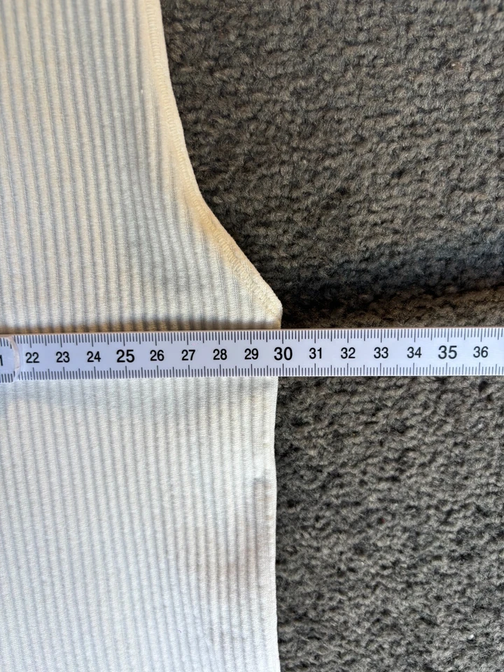 Fabletics Athletic Tank Top Women S White Racer Back Ribbed Turtleneck Pullover - Image 2 of 4