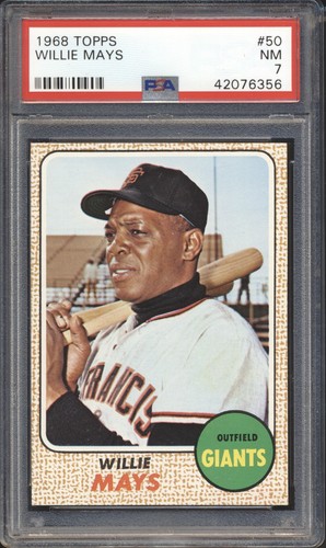 1968 Topps Baseball Willie Mays #50 PSA 7 SAN FRANCISCO GIANTS NM HOF